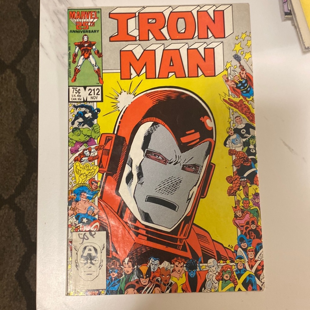 1986 Marvel 25th anniversary Iron Man 212 NOV